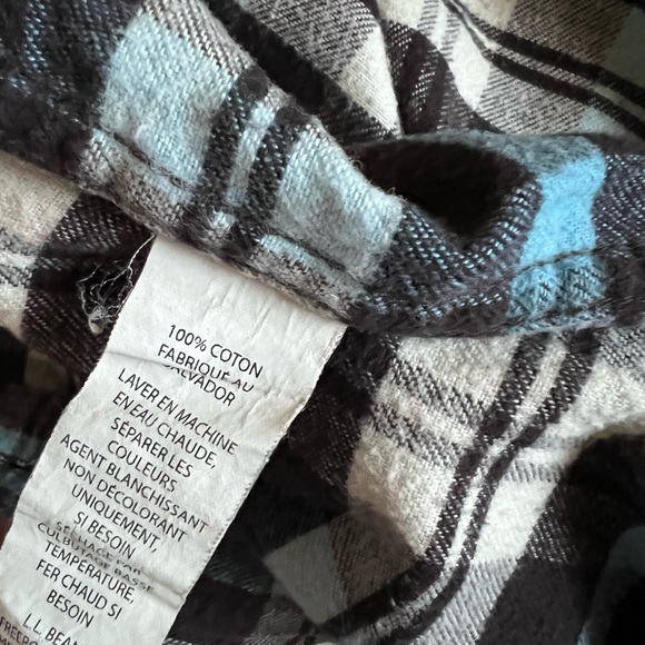 LL BEAN Traditional Fit Flannel Plaid Long Sleeve Shirt Size Small - Picture 7 of 8